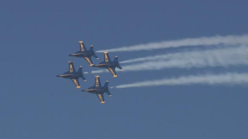 Blue Angels roar back over San Francisco after weather conditions threaten Fleet Week show — CBS Bay Area (KPIX), Piedmont Arts news