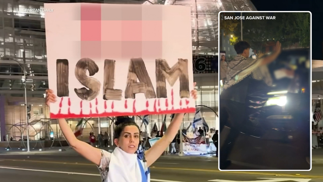 Pro-Israel and pro-Palestine protests turn combative in SJ with graphic sign, car on sidewalk
— ABC 7 Bay Area, Piedmont Community news