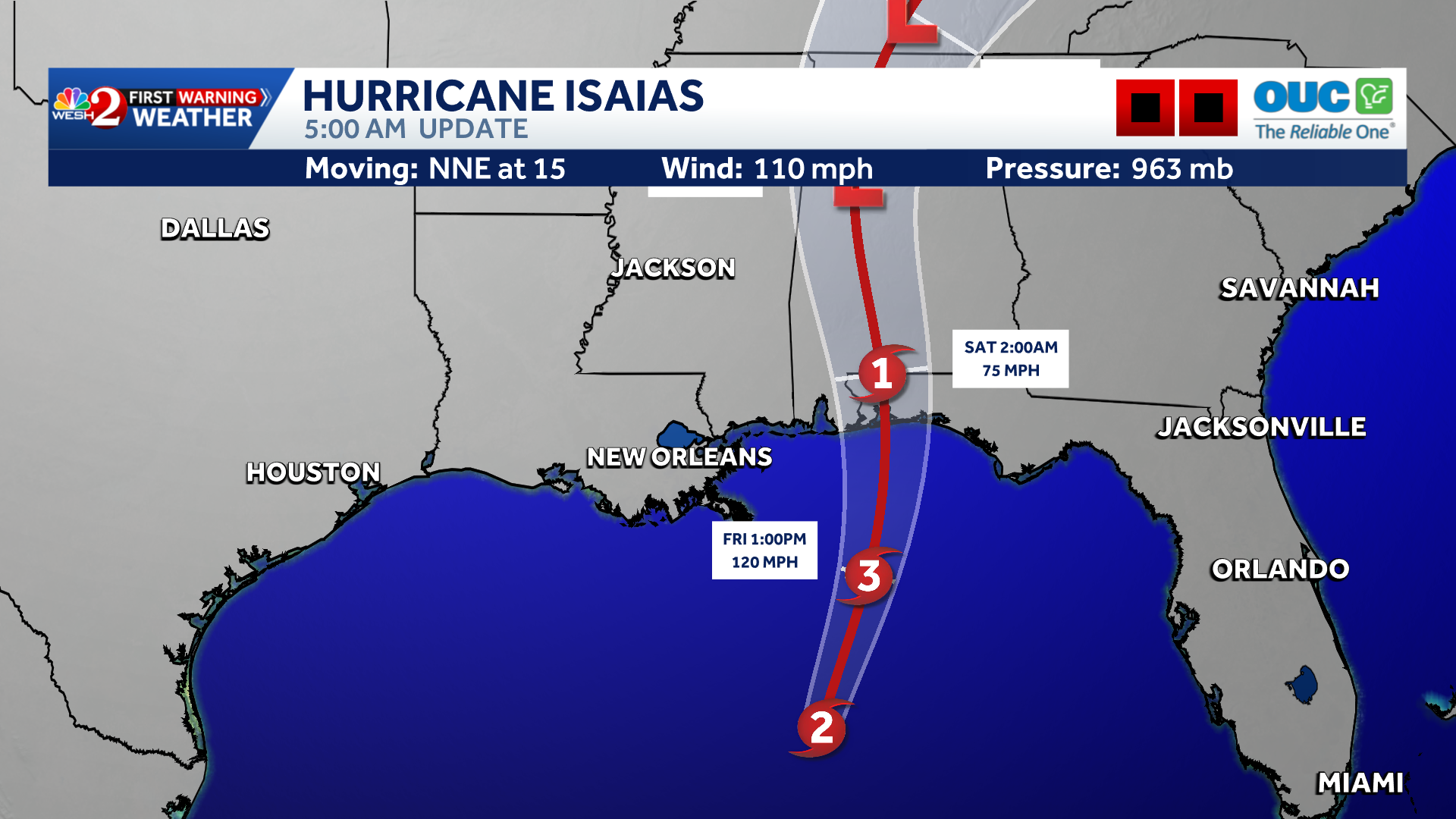 Hurricane Isaias strengthens, major storm possible before Gulf Coast landfall, NHC says — WESH 2 Orlando