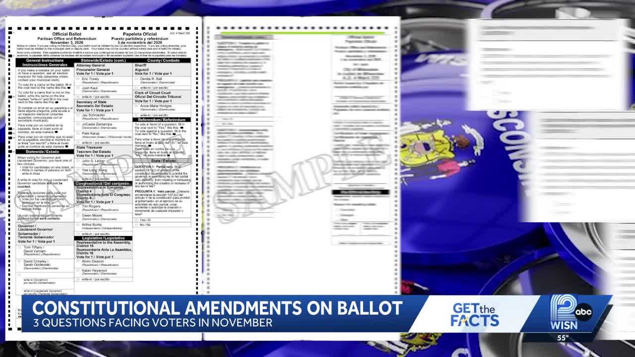 Get the Facts: Three constitutional amendments on this year's ballot — WISN 12 Milwaukee, Piedmont Community news