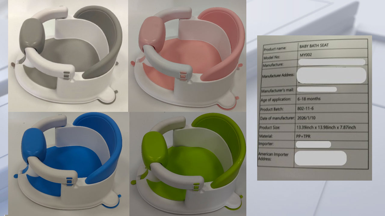 Baby bath seats sold on Amazon under recall for risk of serious injury, drowning — KTVU FOX 2 Bay Area, Piedmont Government news
